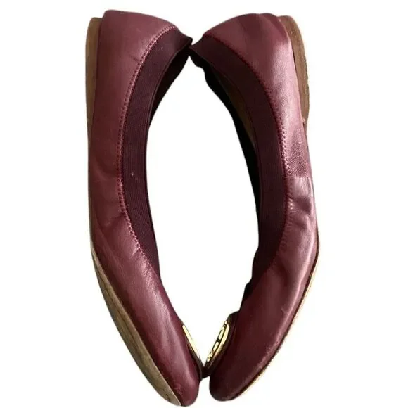 Tory Burch Bordeaux Caroline’s Flats, Ballet Flats.  9.5 - Picture 7 of 11